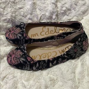 Sam Edelman Felicia Navy Blue & Pink Floral Flats